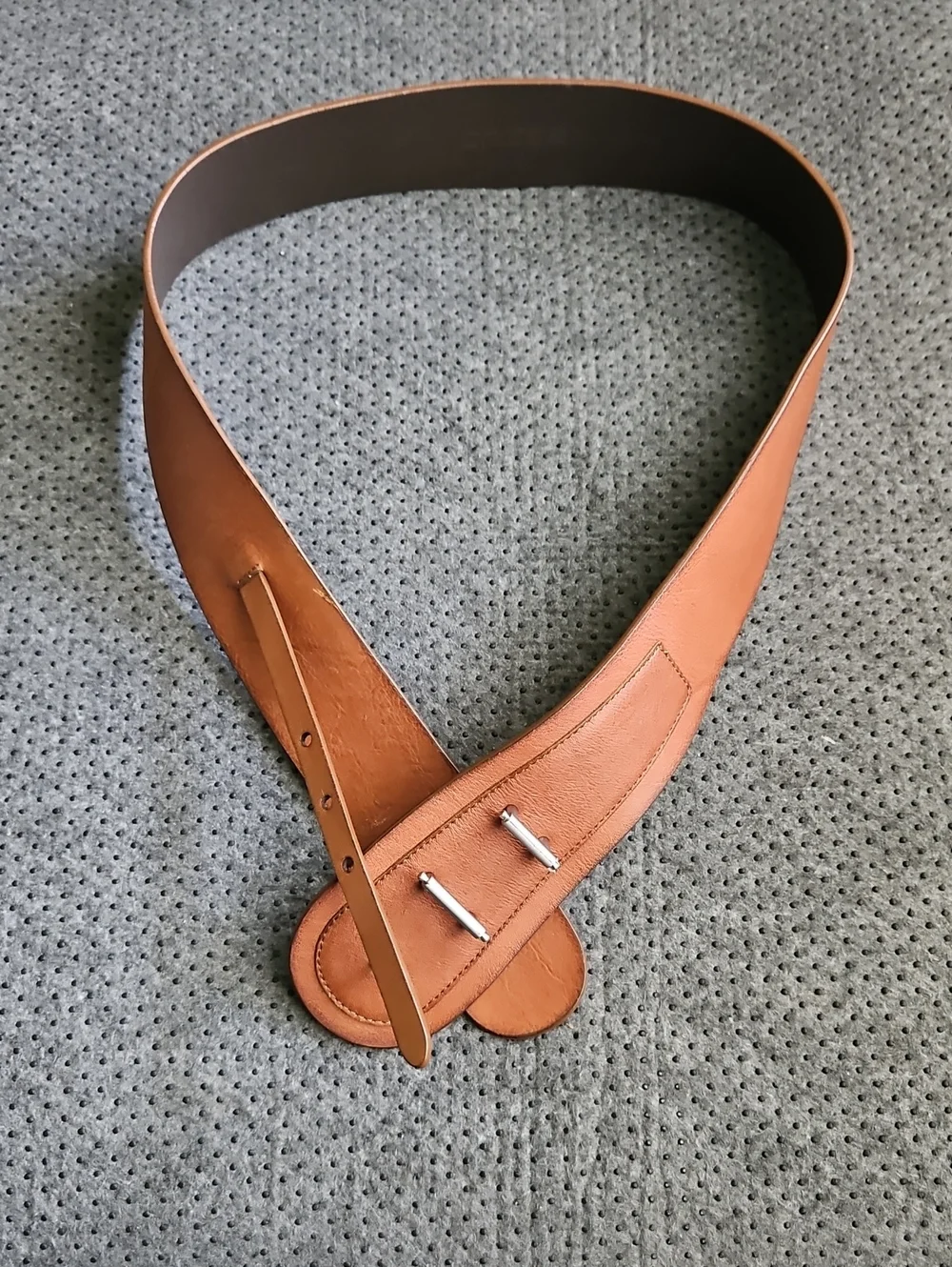 Chico's Brown Leather Double-Prong Casual Belt